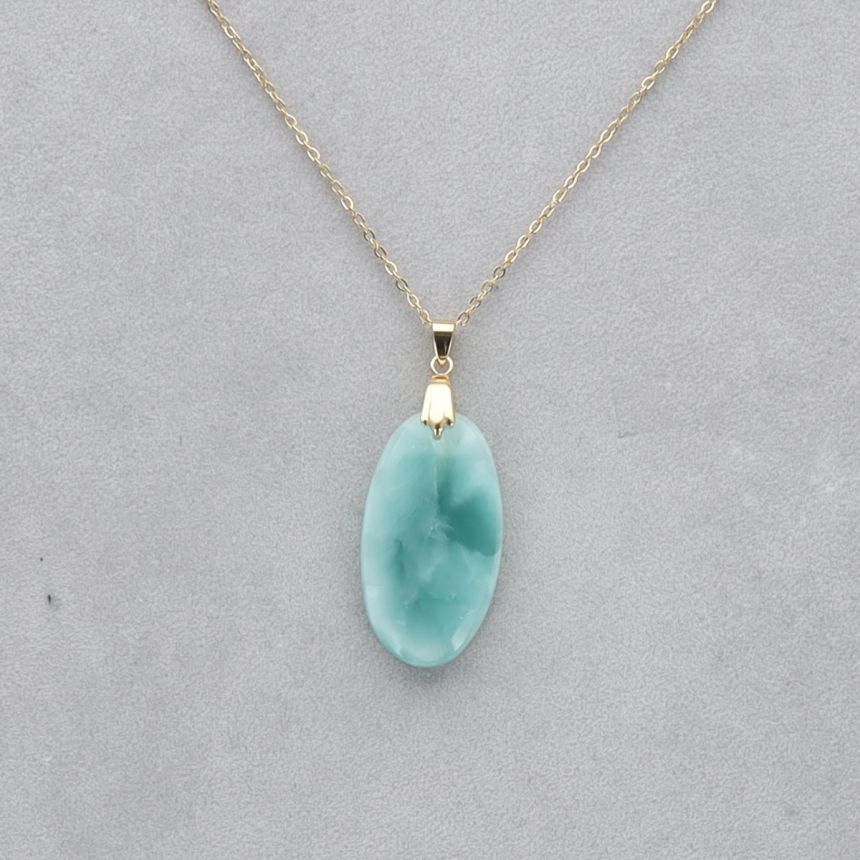 Hémimorphite Cabochon percé 13