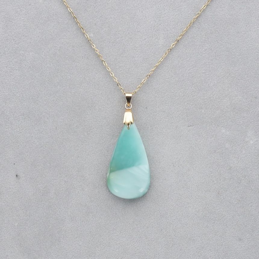 Hémimorphite Cabochon percé 21