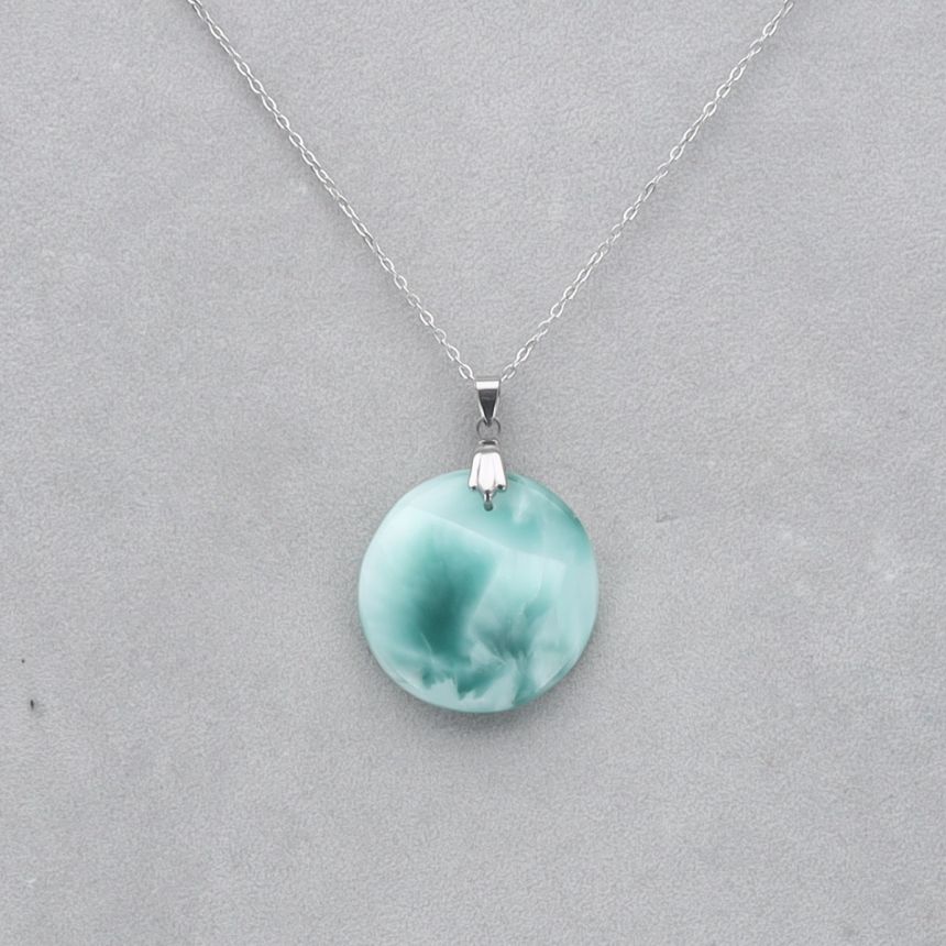 Hémimorphite Cabochon percé 2