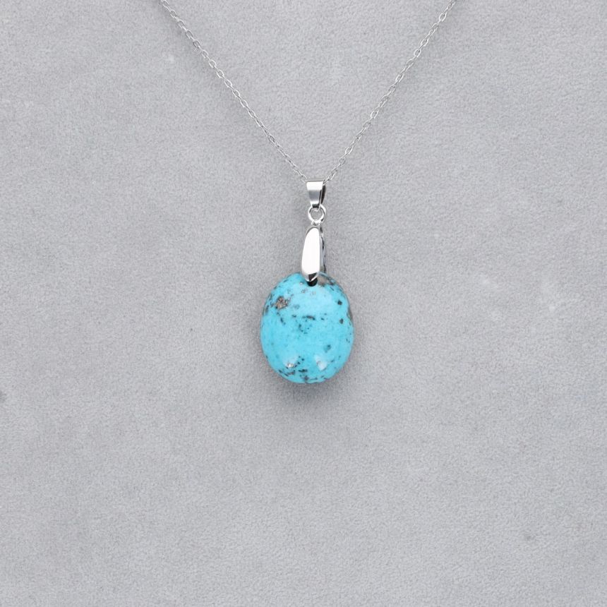 Turquoise Iranienne Cabochon percé 8